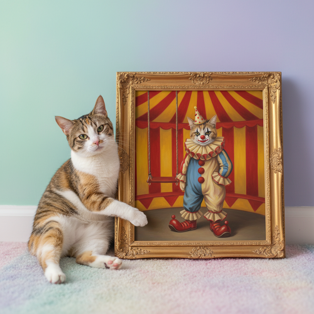 Mr. Whiskers - Funny Style custom pet portrait